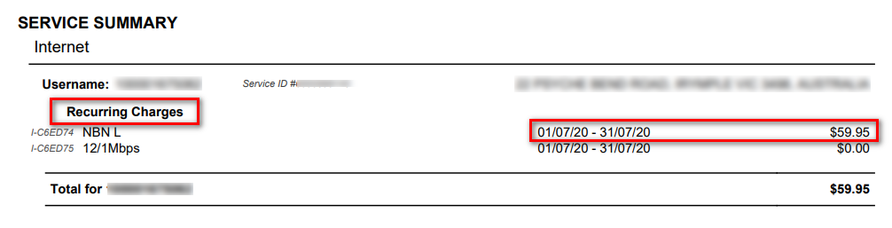  image of spintel service bill sheet