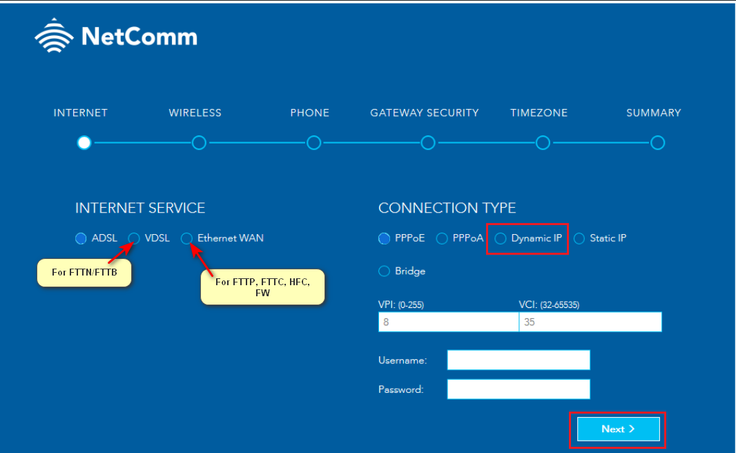 dynamic IP choice display