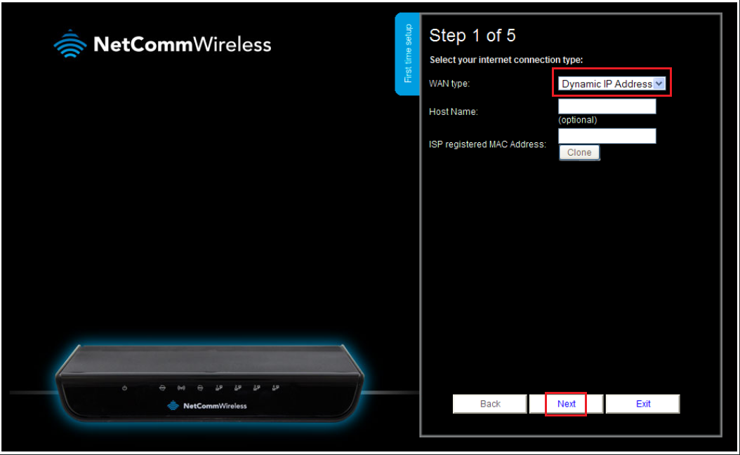 Dynamic IP choice for WAN type