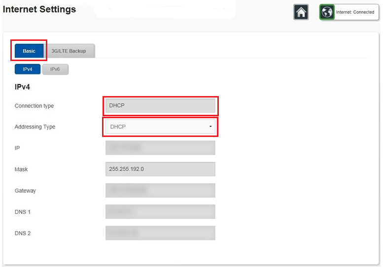 basic internet settings setup