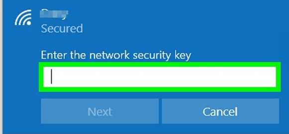 network password input box