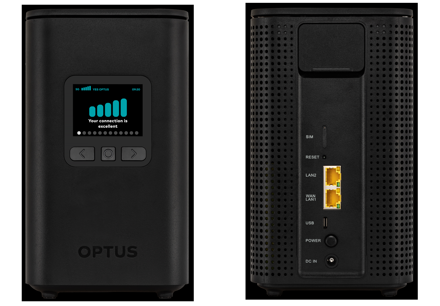 View of Front and Back of Modem