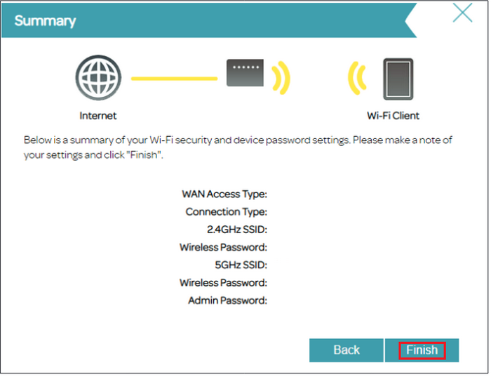 finalize settings window