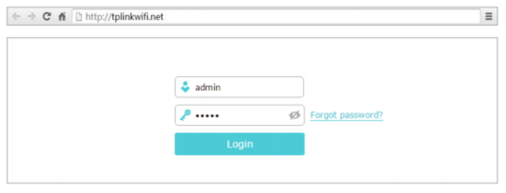 login page