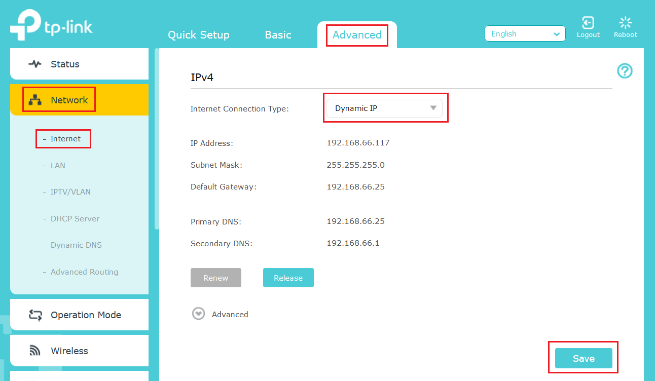 advanced network settings