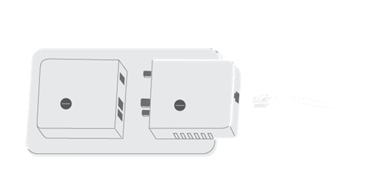 image of adapter being used with older phone socket