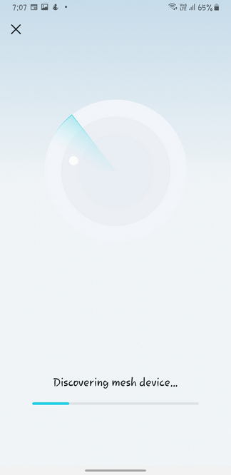 discovering mesh device loading page